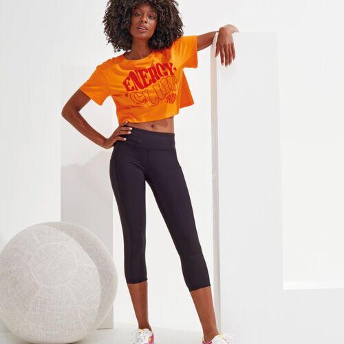 Women's TriDri® recycled performance leggings 3/4 length Thumbnail