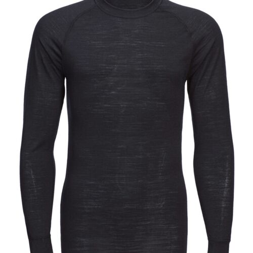 Merino wool crew neck long sleeve top Thumbnail