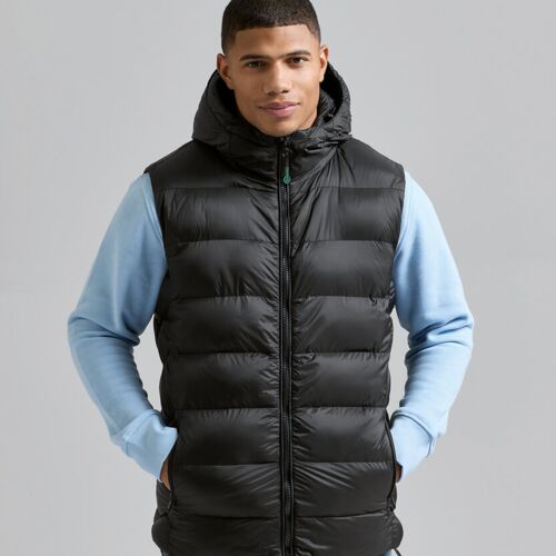 Solitude recycled hooded bodywarmer Thumbnail