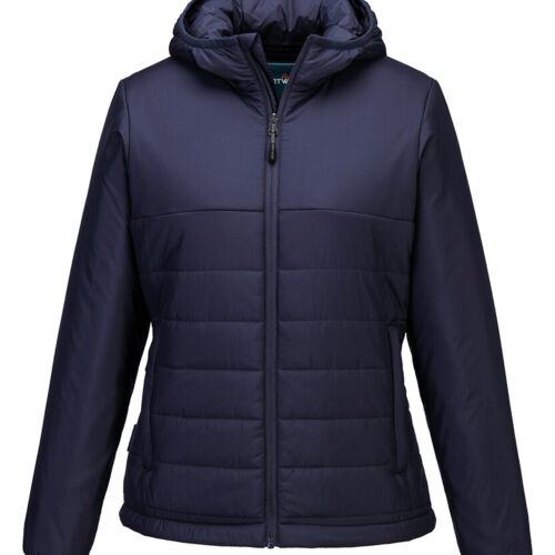 Women’s professional hooded insulated baffle jacket (S613) Thumbnail