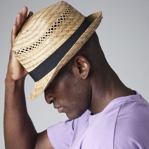 Straw summer trilby Thumbnail