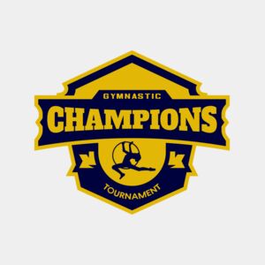 Champions Gymnastic Tournament logo template Thumbnail