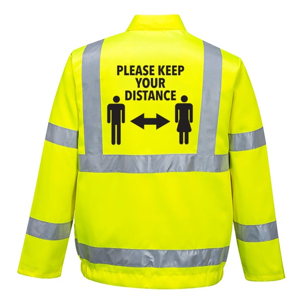 custom social distance high viz