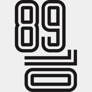 No. 8 9 10 230mm H Stripe Numbers Thumbnail